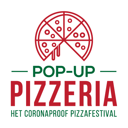 Pizza logo in a linear style.