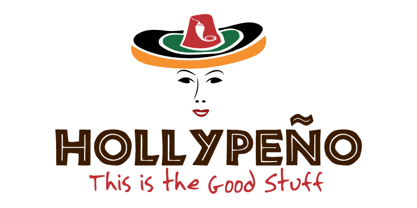 Art logo face of a woman in sombrero with jalapeno pepper on top.