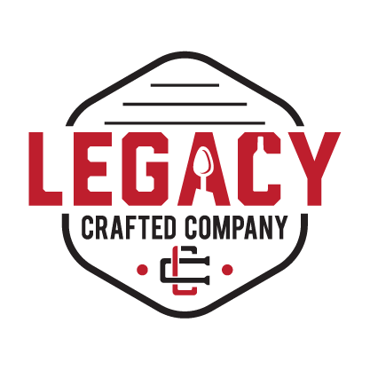 Logo for crafted company with spoon and bottle.