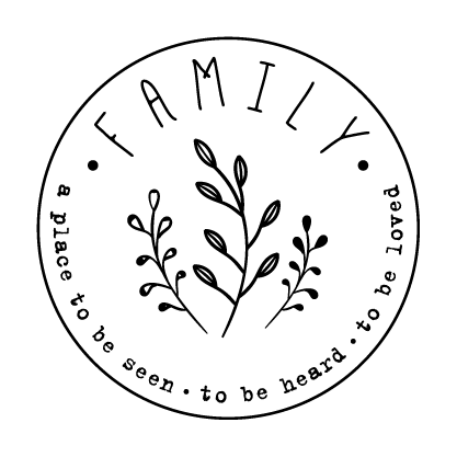 Logo hand-drawn three branches in a circular label.